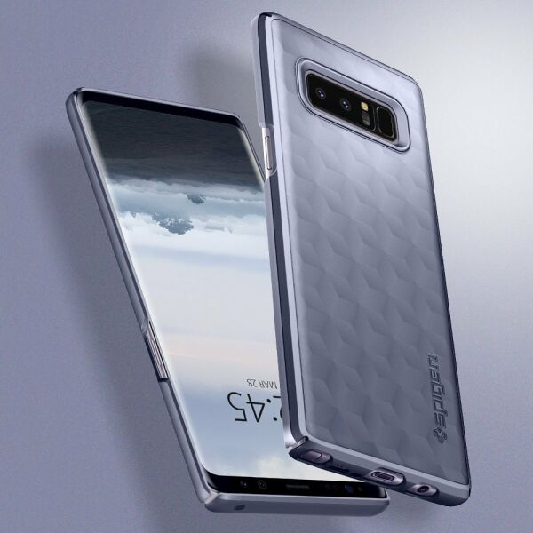 Spigen Galaxy Note 8 ile Uyumlu Kılıf Thin Fit Orchid Gray