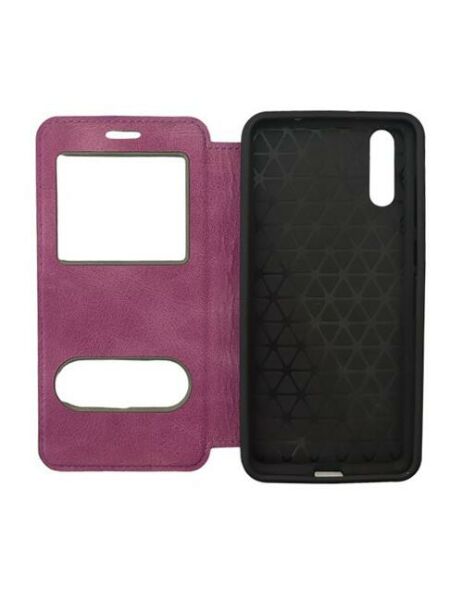 Jopus P20 ile Uyumlu Premium Kapaklı Kılıf Mor
