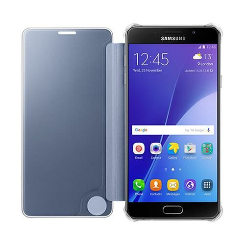 Galaxy A7 (2016) A710F ile Uyumlu Clear View Cover Siyah EF-ZA710CBEGWW