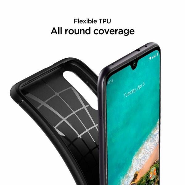 Spigen Mi A3 ile Uyumlu Kılıf Rugged Armor Matte Black