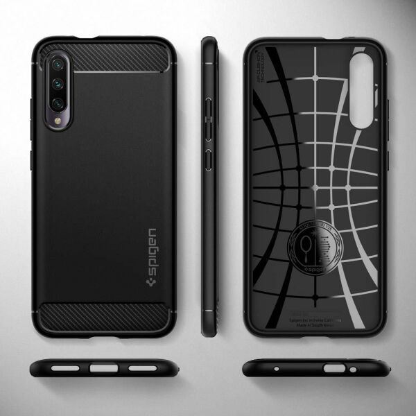 Spigen Mi A3 ile Uyumlu Kılıf Rugged Armor Matte Black
