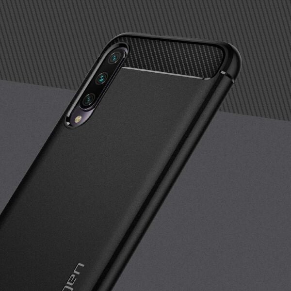 Spigen Mi A3 ile Uyumlu Kılıf Rugged Armor Matte Black