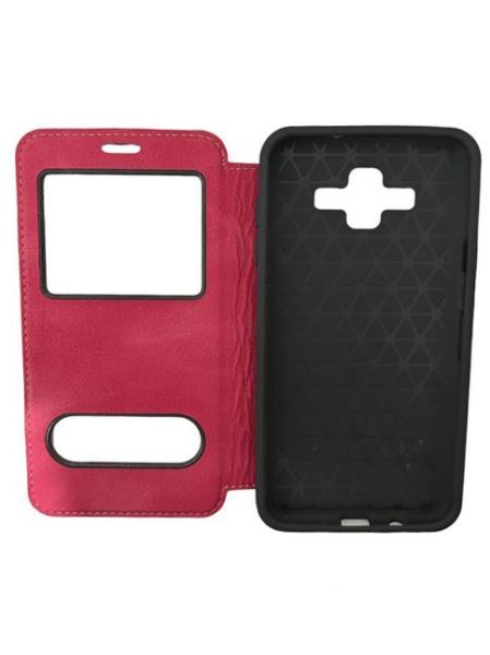 Jopus Galaxy J7 Duo ile Uyumlu Premium Kapaklı Kılıf Pembe