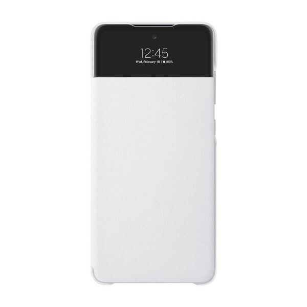 Galaxy A72 ile Uyumlu S View Cüzdan Kılıf Beyaz EF-EA725PWEGWW