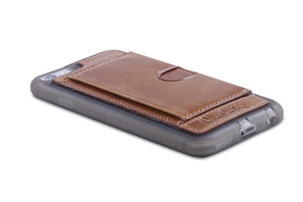 Pierre Cardin iPhone 6 ile Uyumlu Deri Arka Koruma Paneli Kahve PCL-P11