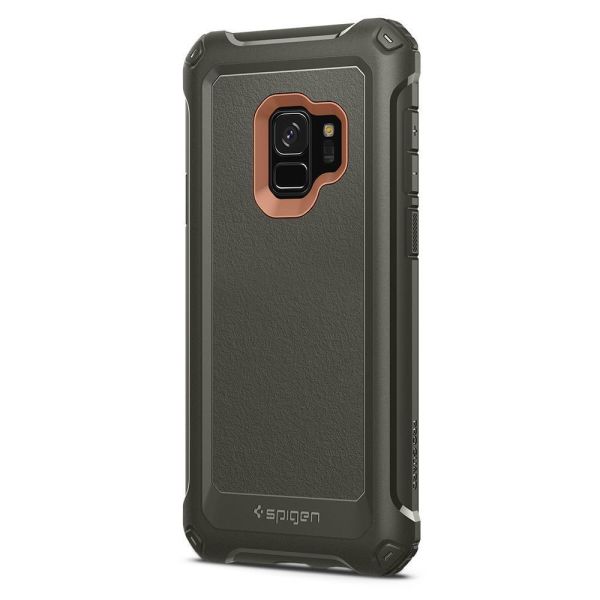 Spigen Galaxy S9 ile Uyumlu Kılıf Pro Guard Army Green
