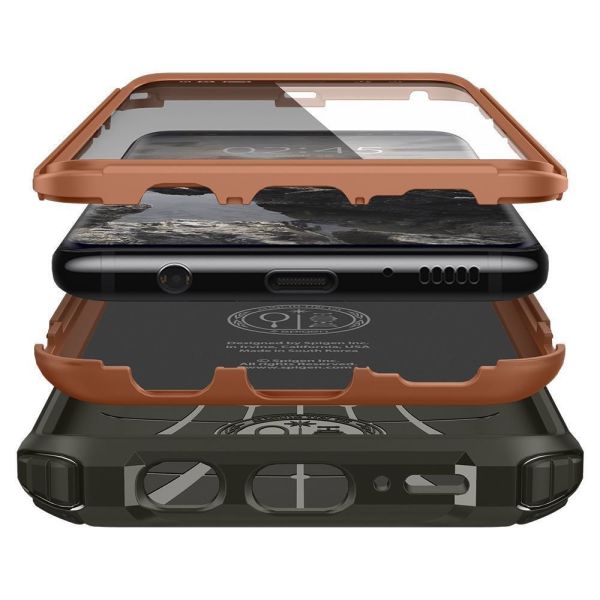 Spigen Galaxy S9 ile Uyumlu Kılıf Pro Guard Army Green