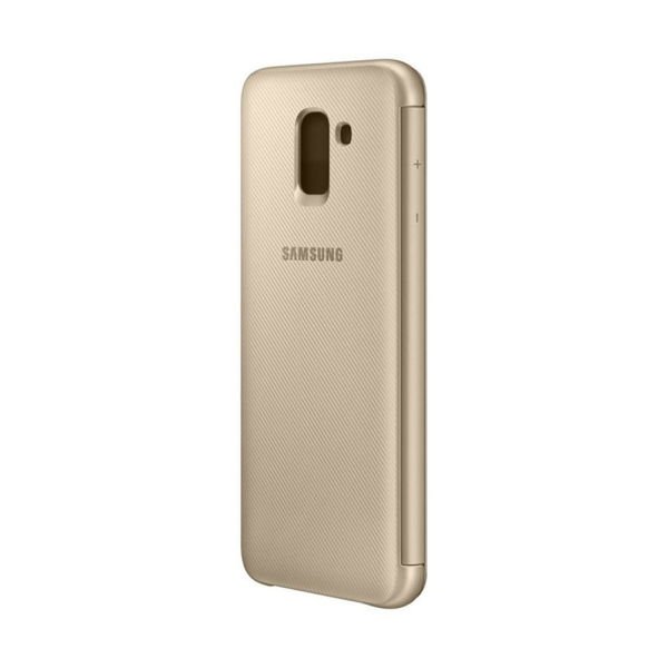 Galaxy J6 2018 ile Uyumlu Wallet Cover Kılıf Altın EF-WJ600CFEGWW