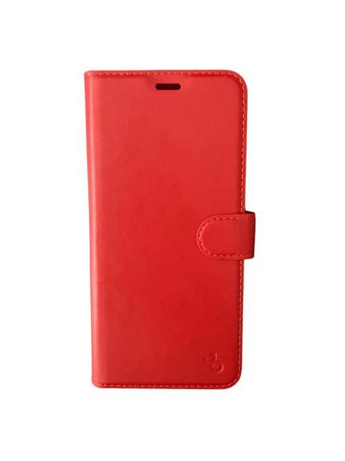 Jopus Mi 8 ile Uyumlu Kapaklı Kartlıklı Cüzdanlı Kılıf Kırmızı