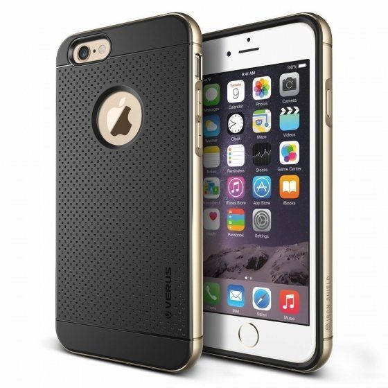 Verus iPhone 6 Plus/6S Plus ile Uyumlu Iron Shield Kılıf Renk Gold (Out)