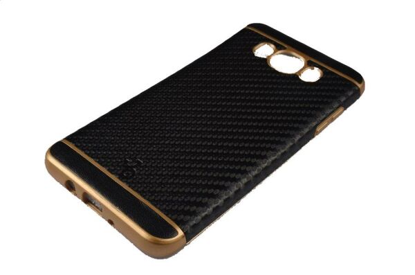 Galaxy J7 Prime ile Uyumlu Silikon Arka Koruma Paneli Siyah SK-089