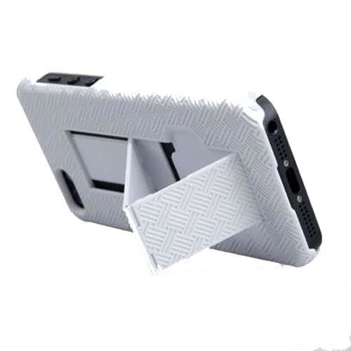 Nillkin iPhone SE/5S/5 ile Uyumlu Standlı Sert Kauçuk Kılıf Beyaz