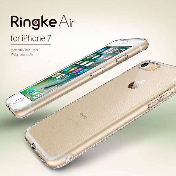 Ringke Air İphone 7 Plus ile Uyumlu Kılıf Ink Black Ultra Hafif Esnek İnce