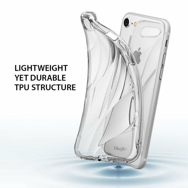 Ringke Flow iPhone 7/8 ile Uyumlu KIlıf Crystal Clear 3D Dalga Efekti Hafif Esnek Şeffaf Transparan