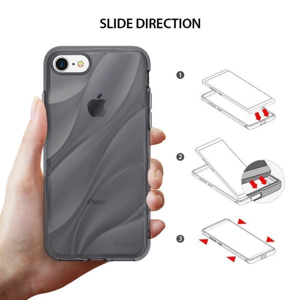 Ringke Flow iPhone 7 ile Uyumlu KIlıf Smoke Black