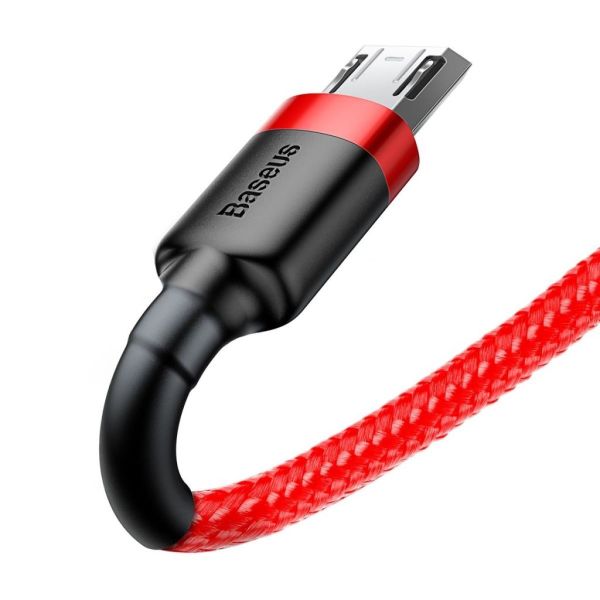 Baseus Cafule 2.4A Micro USB 1M Şarj Kablosu CAMKLF-B09 Kırmızı