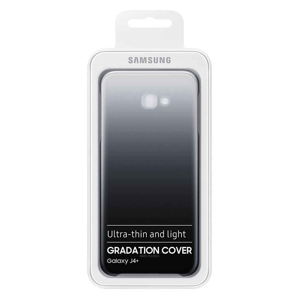Galaxy J4 Plus ile Uyumlu Gradation Kılıf Siyah EF-AJ415CBEGWW
