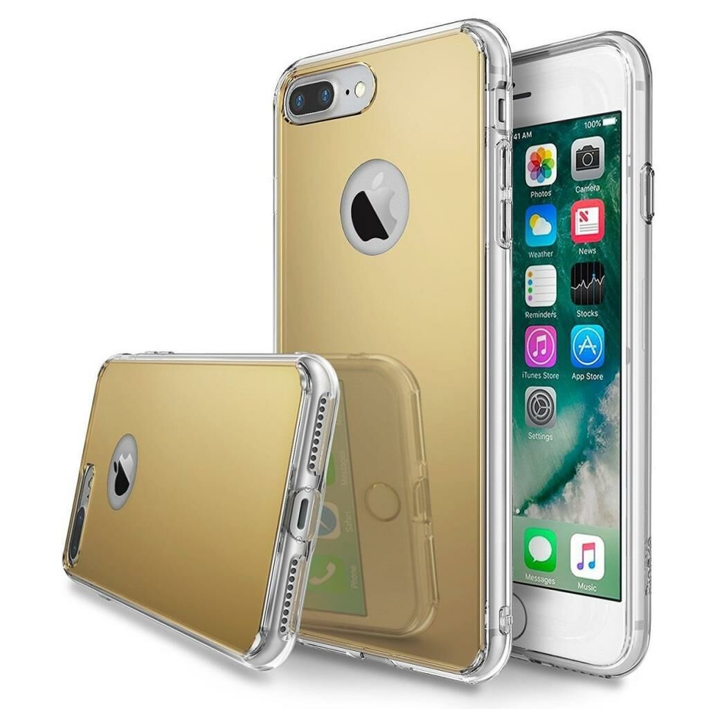 Ringke Mirror Fusion İphone 7 Plus ile Uyumlu Aynalı Kılıf Royal Gold