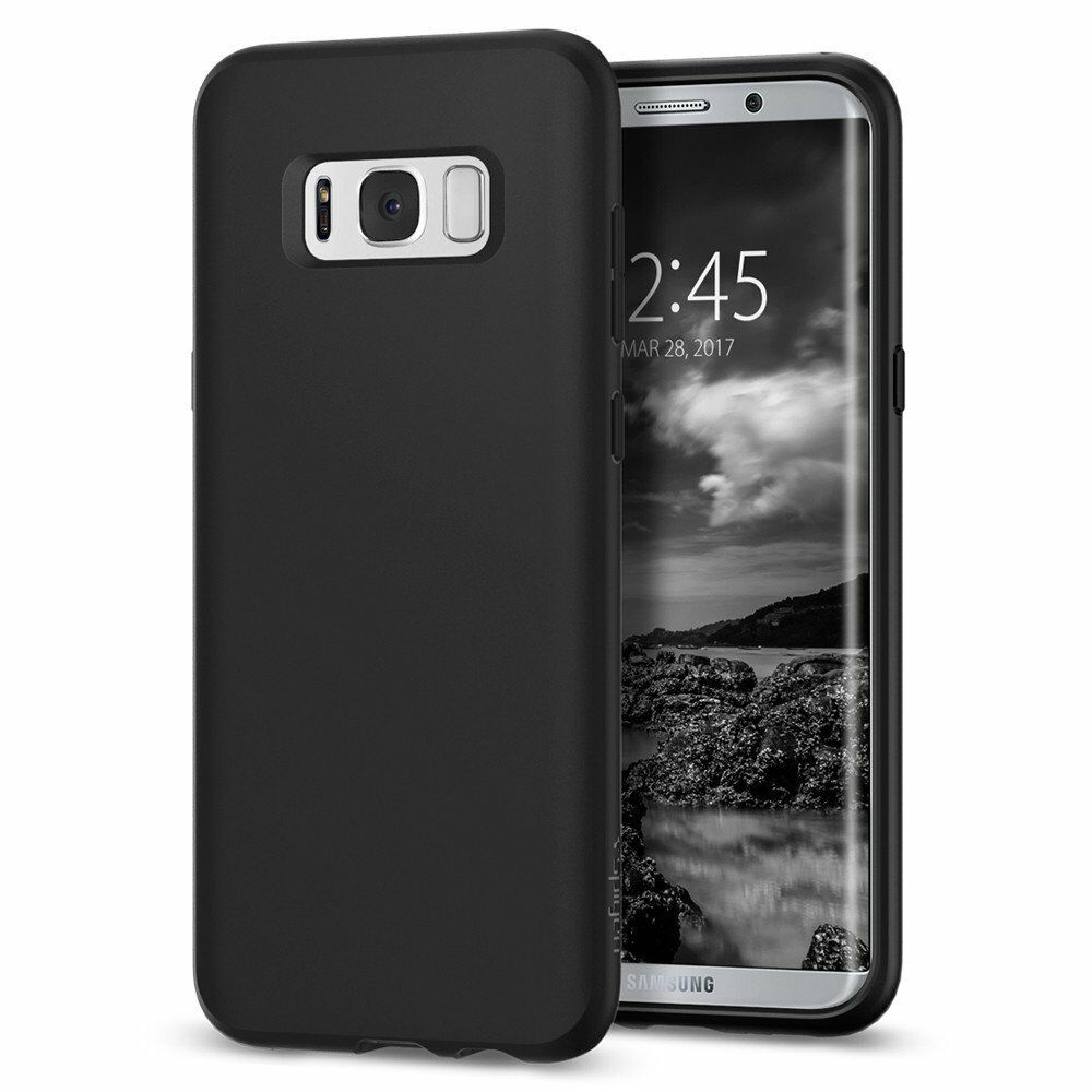 Spigen Galaxy S8 Plus ile Uyumlu Kılıf Liquid Crystal Matte Black
