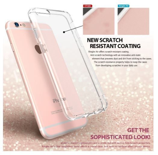 Ringke Air iPhone 6s/ 6 ile Uyumlu KIlıf Rose Gold Ultra Hafif Esnek İnce Renkli Transparan