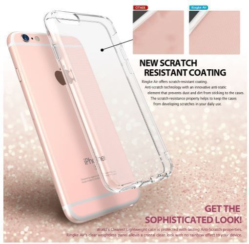 Ringke Air iPhone 6s Plus/ 6 Plus ile Uyumlu KIlıf Rose Gold