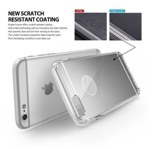 Ringke Mirror Fusion iPhone 6s/ 6 ile Uyumlu Aynalı Kılıf Silver