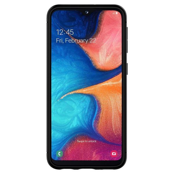 Spigen Galaxy A20e ile Uyumlu Kılıf Rugged Armor Matte Black