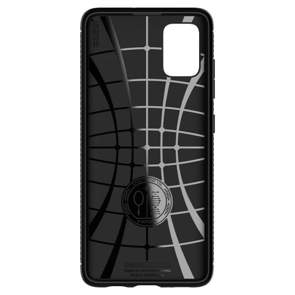 Spigen Galaxy A51 ile Uyumlu Kılıf Rugged Armor Matte Black