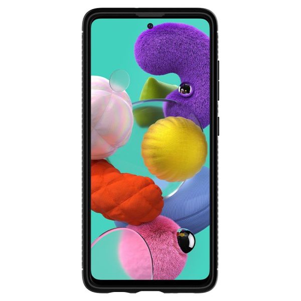 Spigen Galaxy A51 ile Uyumlu Kılıf Rugged Armor Matte Black