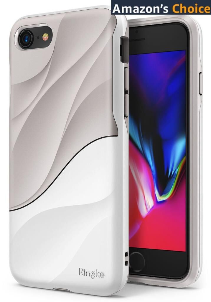 Ringke Wave iPhone 7/8 ile Uyumlu KIlıf Gray White