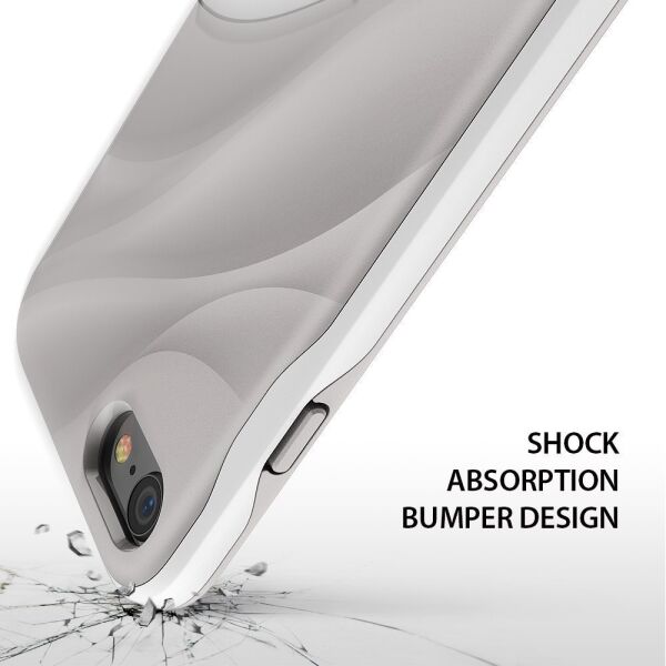 Ringke Wave iPhone 7/8 ile Uyumlu KIlıf Gray White