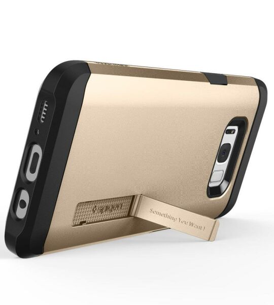 Spigen Galaxy S8 Plus ile Uyumlu Kılıf Tough Armor Gold Maple