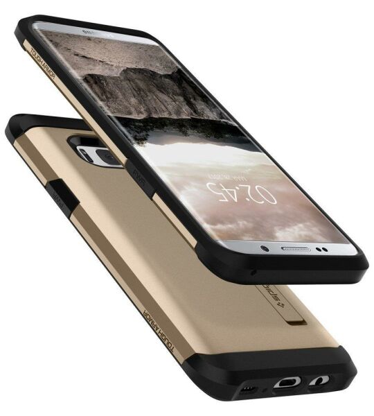 Spigen Galaxy S8 Plus ile Uyumlu Kılıf Tough Armor Gold Maple