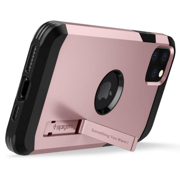 Spigen iPhone 11 Pro Max ile Uyumlu Kılıf Tough Armor XP Rose Gold