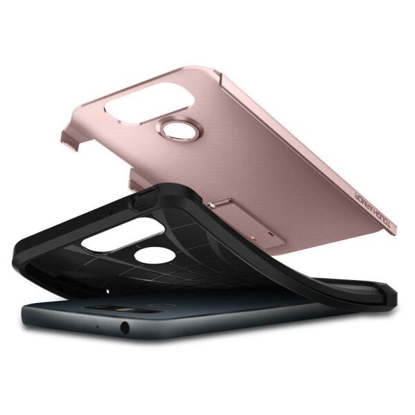 Spigen G6 ile Uyumlu Kılıf Tough Armor Rose Gold