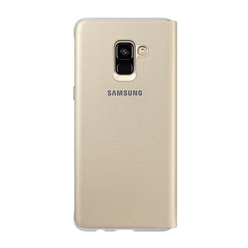 Galaxy A8 Plus (2018) ile Uyumlu Neon Flip Koruyucu Kılıf Altın EF-FA730PFEGWW