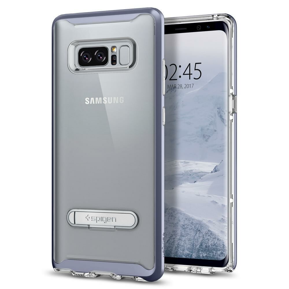 Spigen Galaxy Note 8 ile Uyumlu Kılıf Crystal Hybrid Orchid Gray