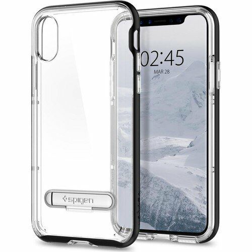 Spigen iPhone X ile Uyumlu Kılıf Crystal Hybrid Black