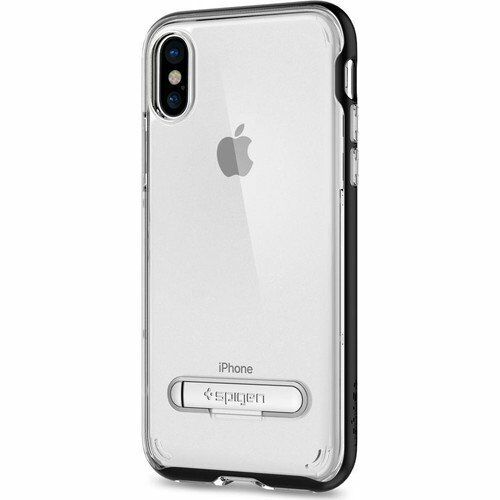 Spigen iPhone X ile Uyumlu Kılıf Crystal Hybrid Black