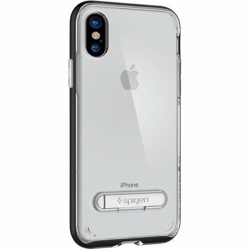 Spigen iPhone X ile Uyumlu Kılıf Crystal Hybrid Black
