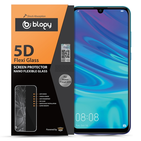 Blogy P Smart 2019 ile Uyumlu Flexi 5D Ekran Koruyucu