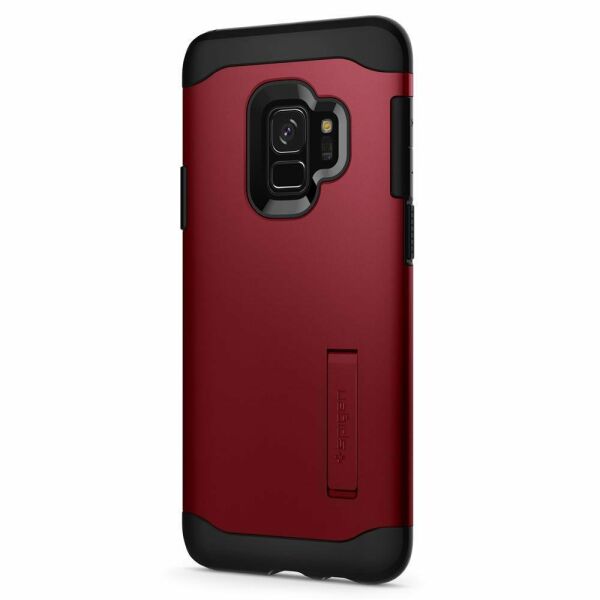 Spigen Galaxy S9 ile Uyumlu Kılıf Slim Armor Merlot Red