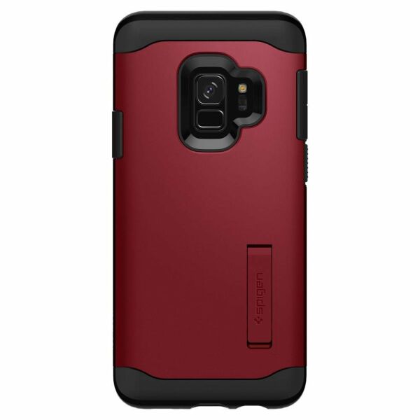 Spigen Galaxy S9 ile Uyumlu Kılıf Slim Armor Merlot Red