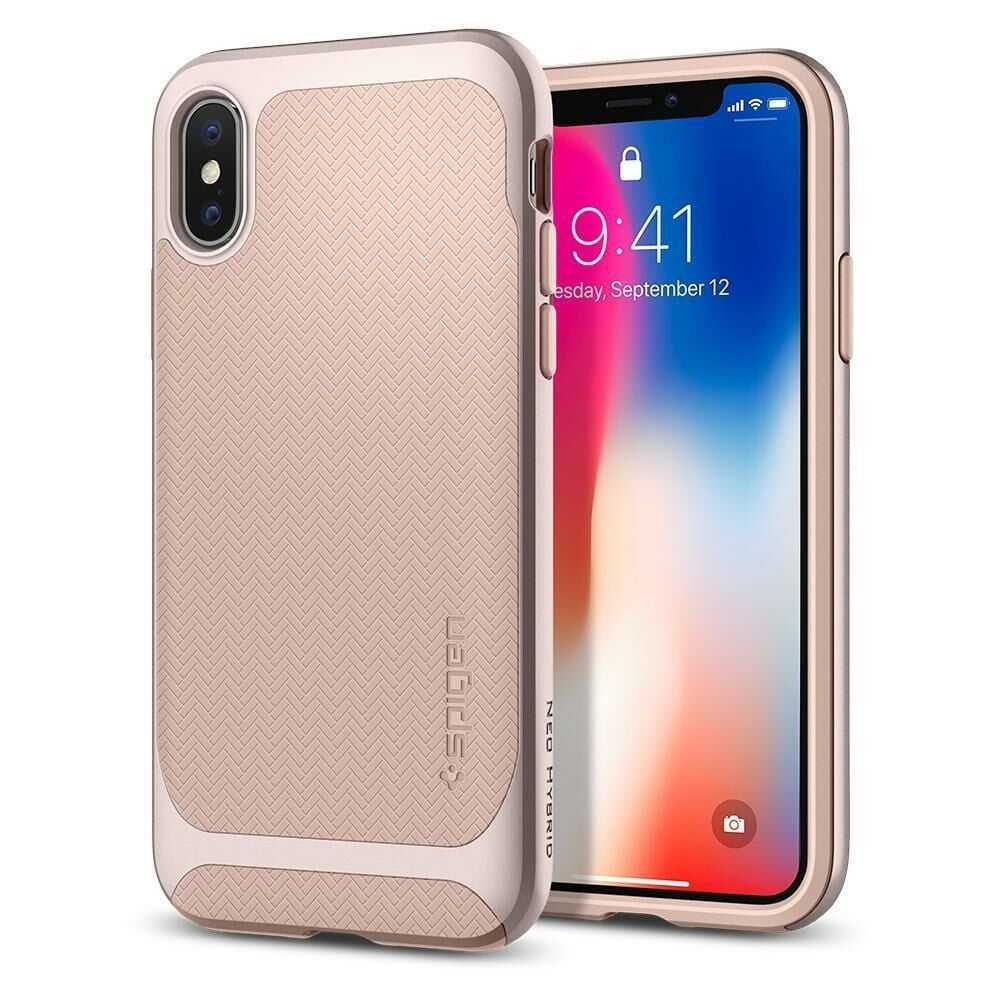 Spigen iPhone X ile Uyumlu Kılıf Neo Hybrid Pale Dogwood