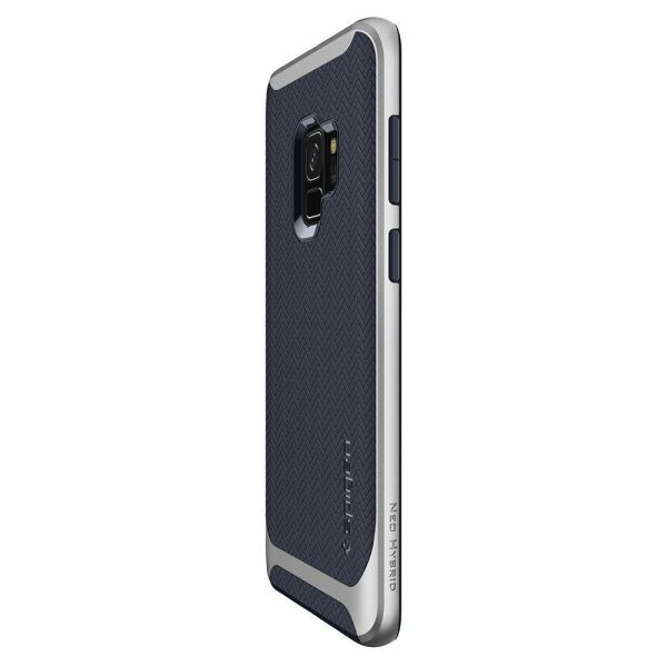 Spigen Galaxy S9 ile Uyumlu Kılıf Neo Hybrid Silver Arctic