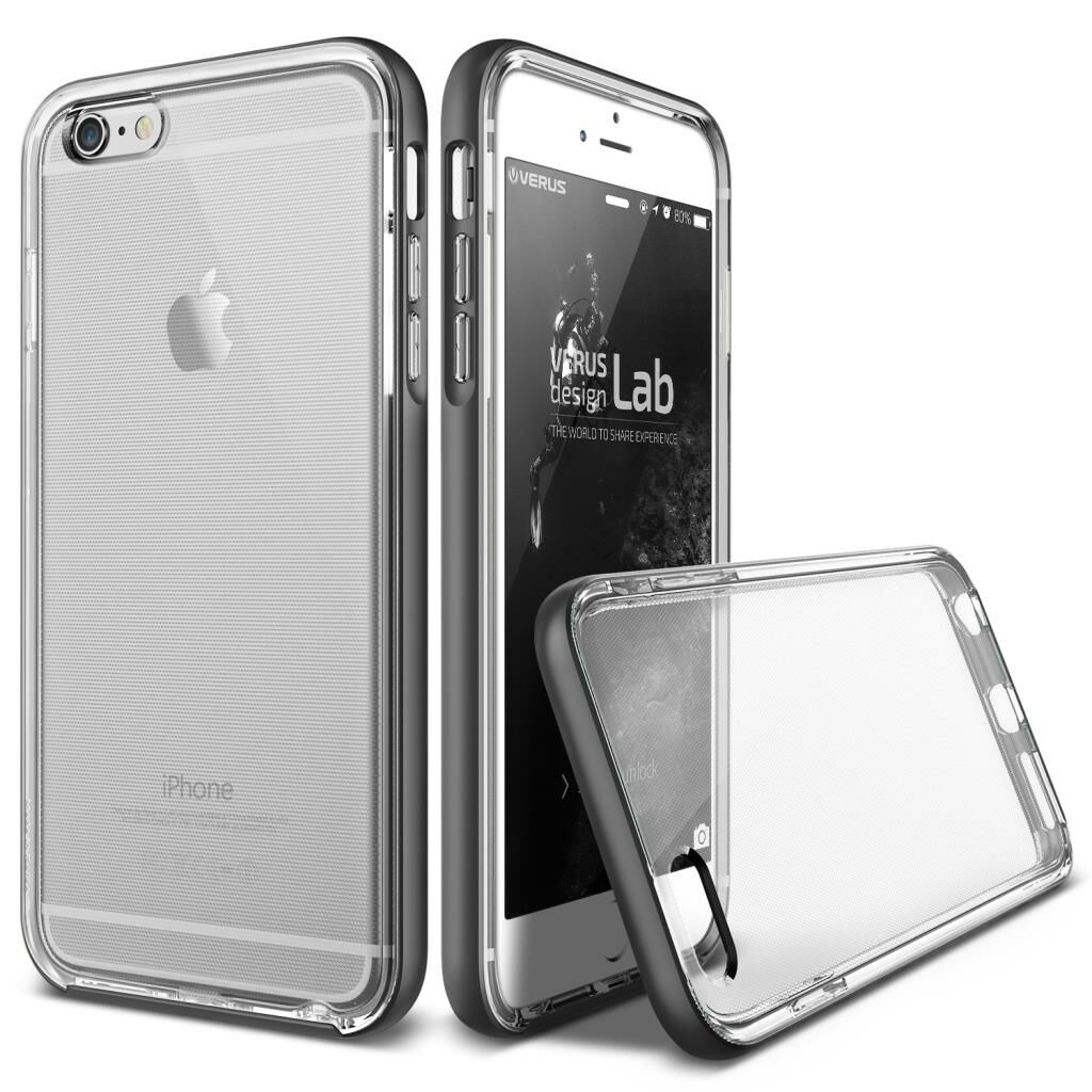 Verus iPhone 6 Plus/6S Plus ile Uyumlu Crystal Bumper Kılıf Steel Silver