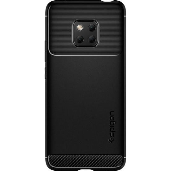 Spigen Mate 20 Pro ile Uyumlu Kılıf Rugged Armor Black