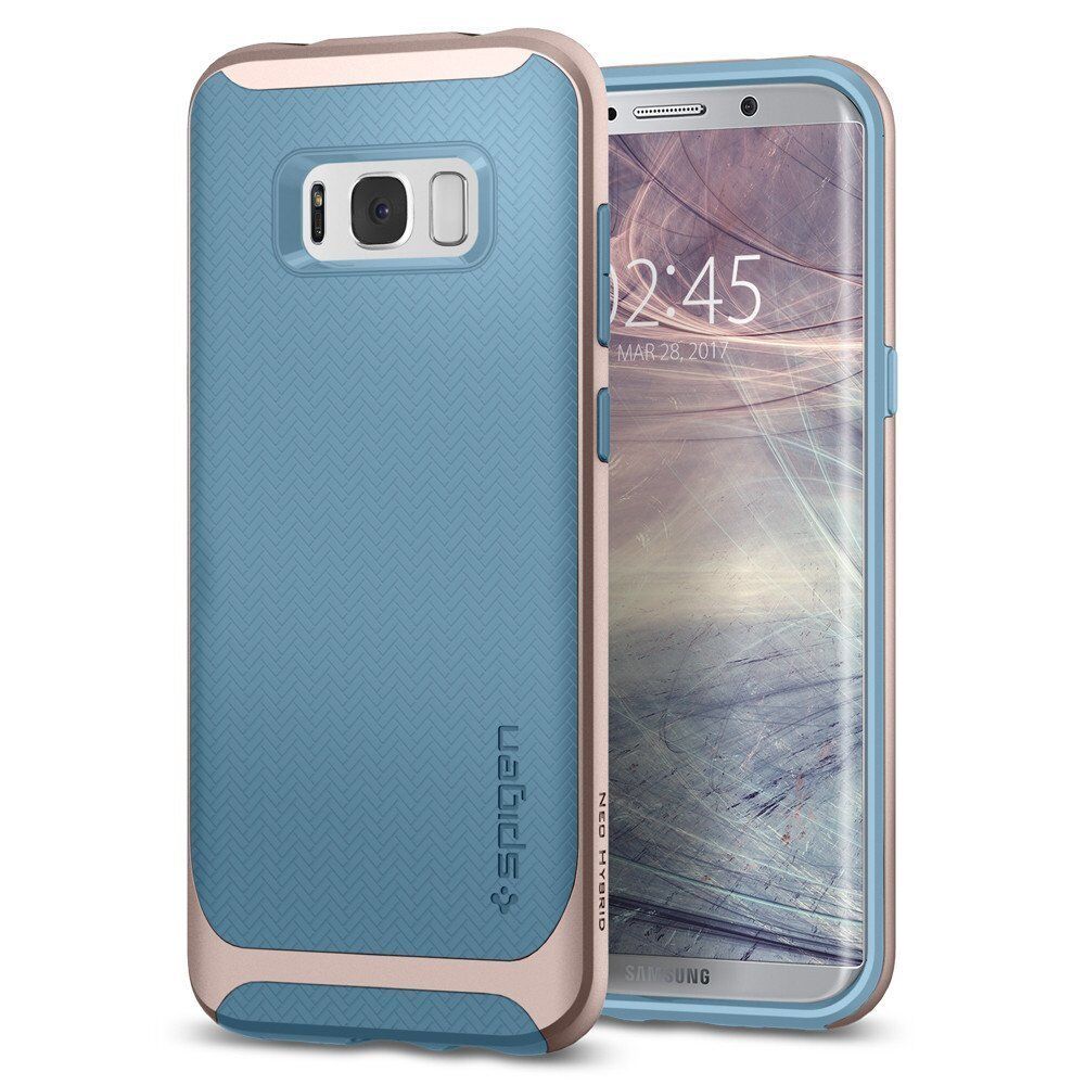 Spigen Galaxy S8 Plus ile Uyumlu Kılıf Neo Hybrid Niagara Blue