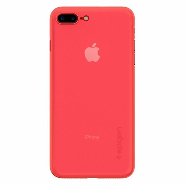 Spigen iPhone 7 Plus ile Uyumlu Kılıf Air Skin Ultra İnce 4 Tarafı Tam Koruma Crimson Red