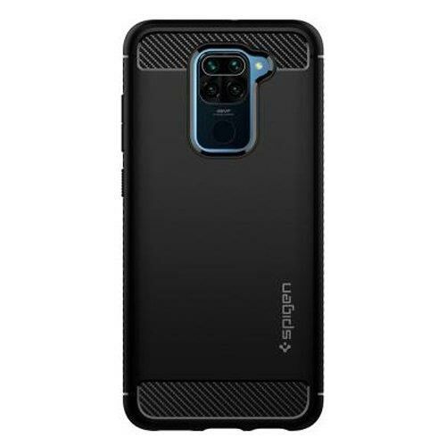 Spigen Redmi Note 9 ile Uyumlu Kılıf Rugged Armor Matte Black